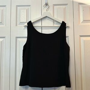 Vintage Covington Petite Black Sleeveless Blouse
